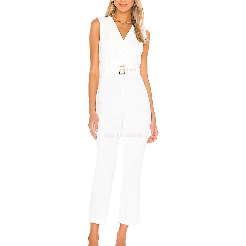 Ivory NWT Bardot White Belted Jumpsuit